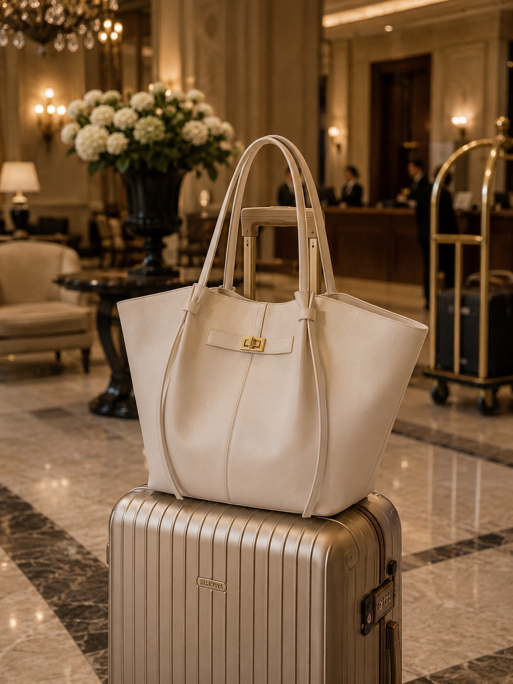 Le Cabas Signature Solférino Paris — matière vegan souple, format moyen